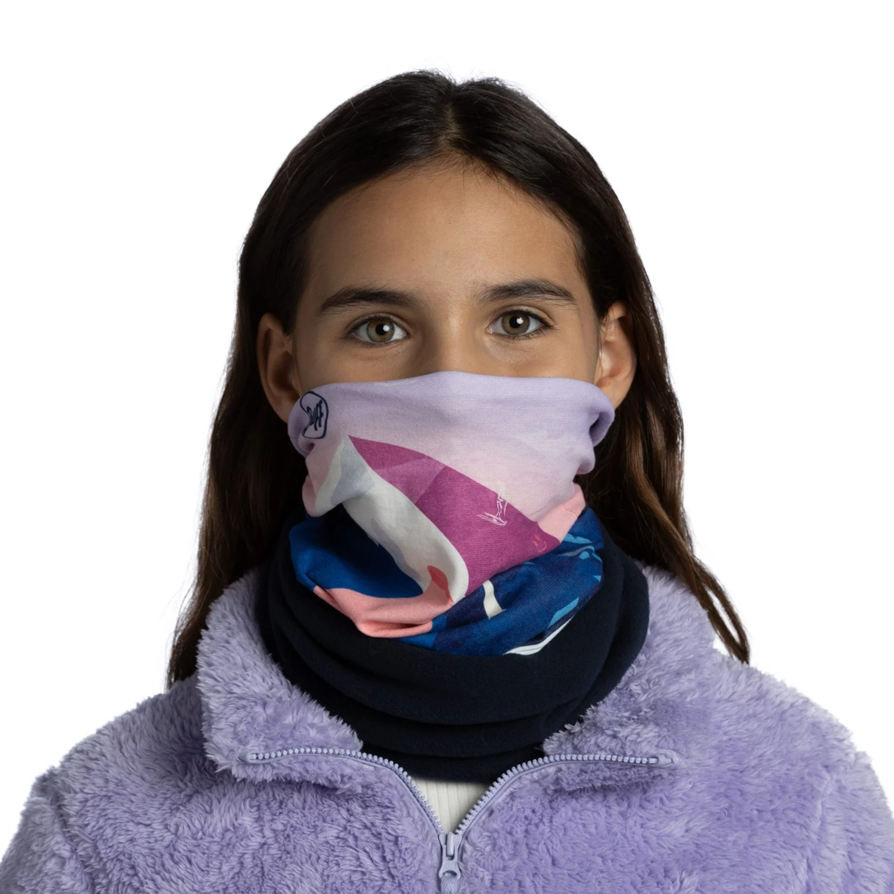Kids' Polar Omasi Blue Neck Gaiter - Image 3