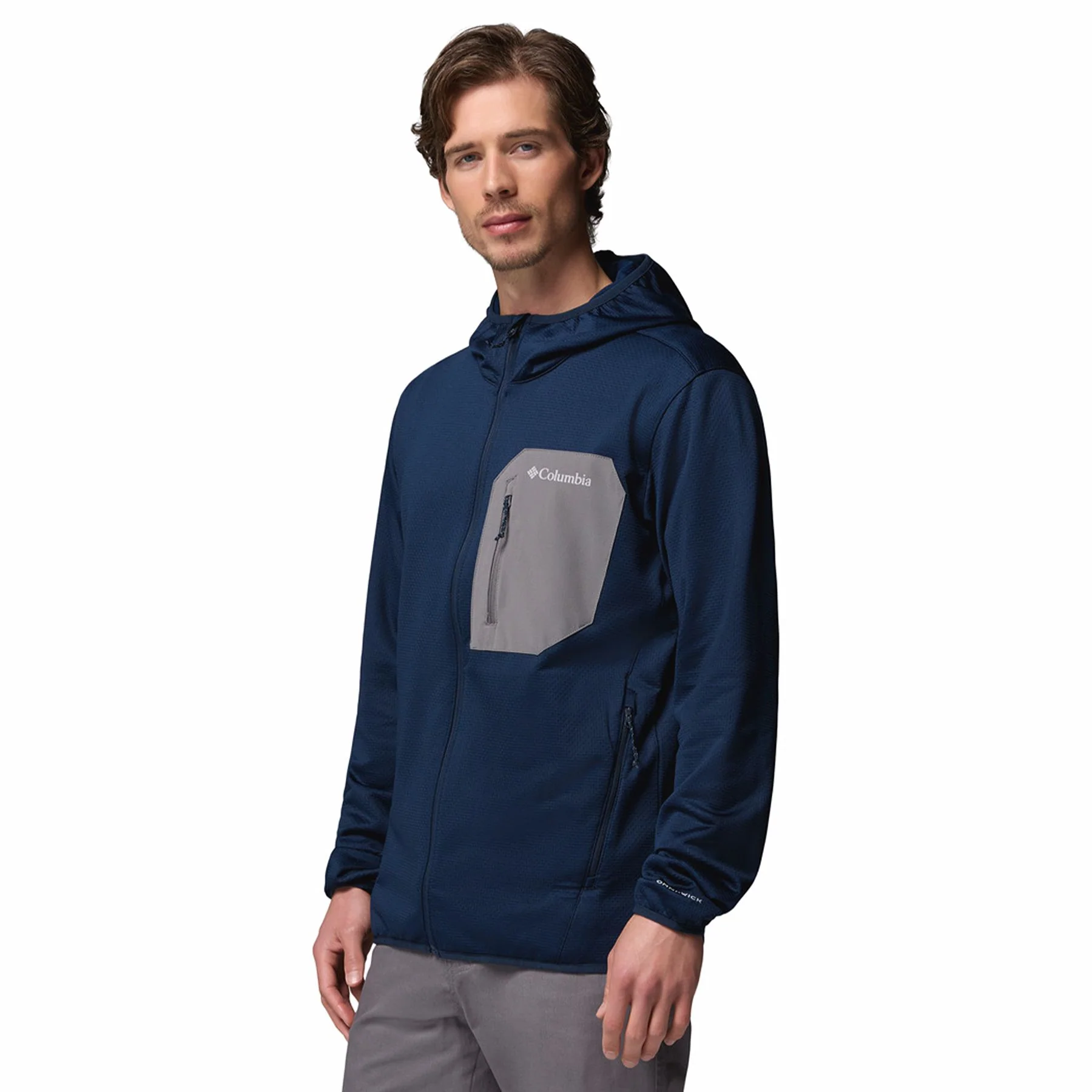 Men's Tall Heights Hooded Grid Fleece Full Zip Fleece Jacket - Image 12