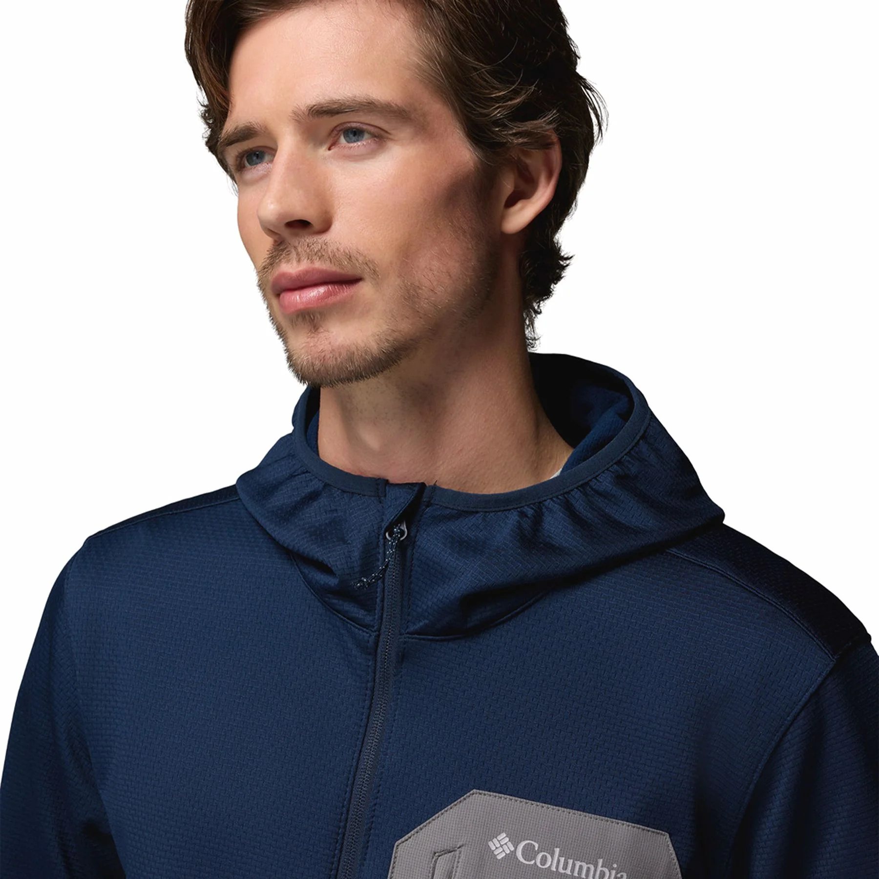 Men's Tall Heights Hooded Grid Fleece Full Zip Fleece Jacket - Image 13