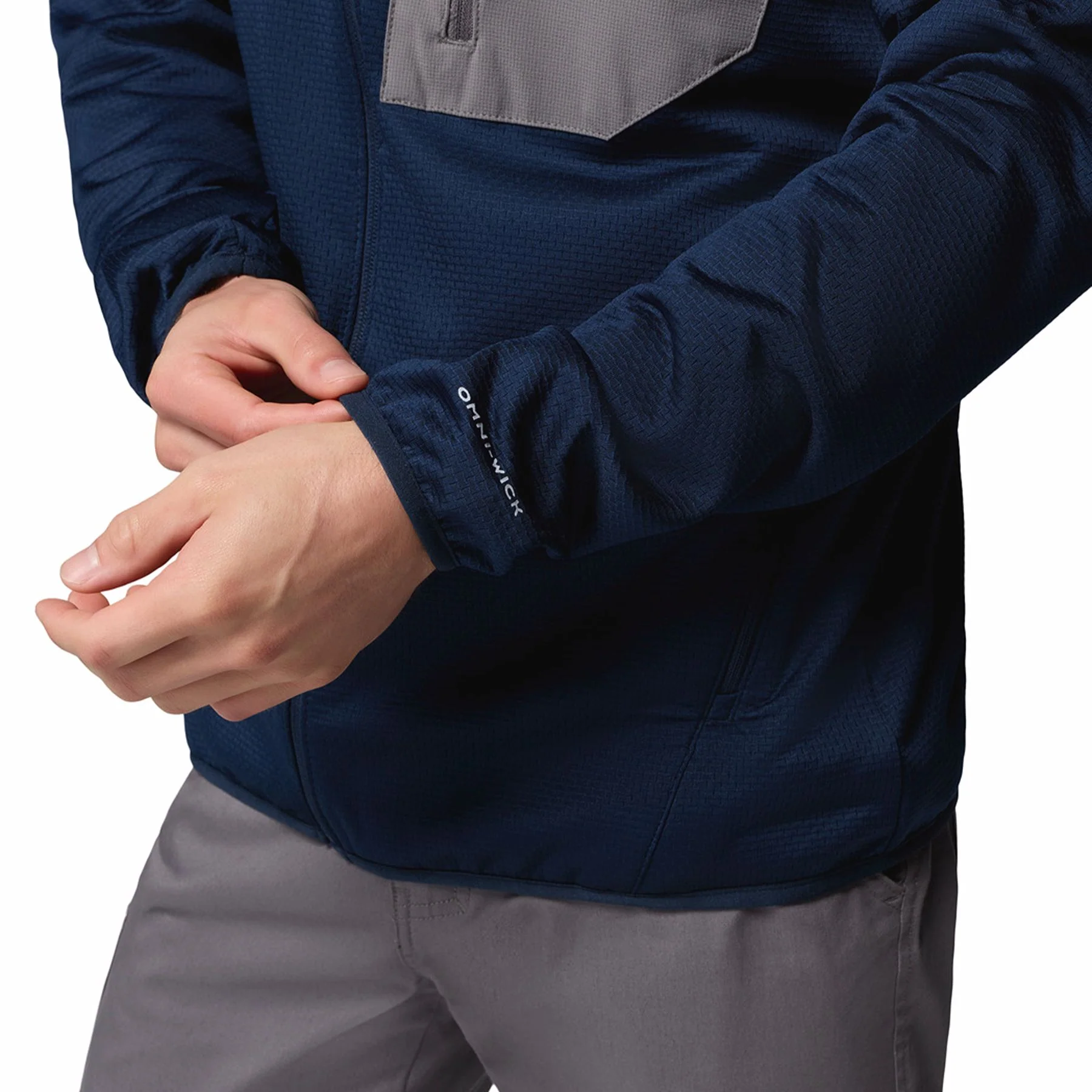 Men's Tall Heights Hooded Grid Fleece Full Zip Fleece Jacket - Image 15