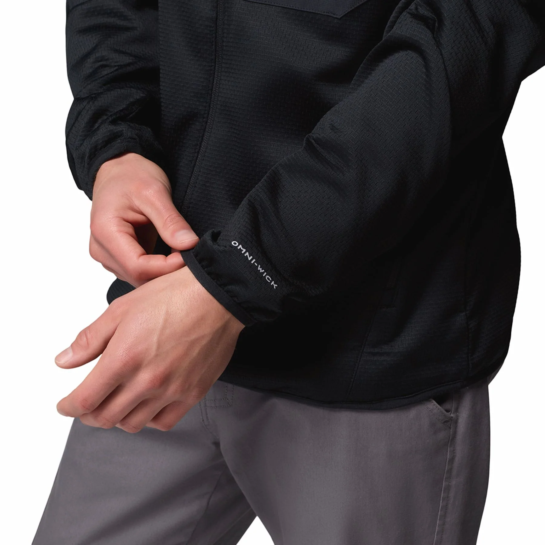 Men's Tall Heights Hooded Grid Fleece Full Zip Fleece Jacket - Image 8
