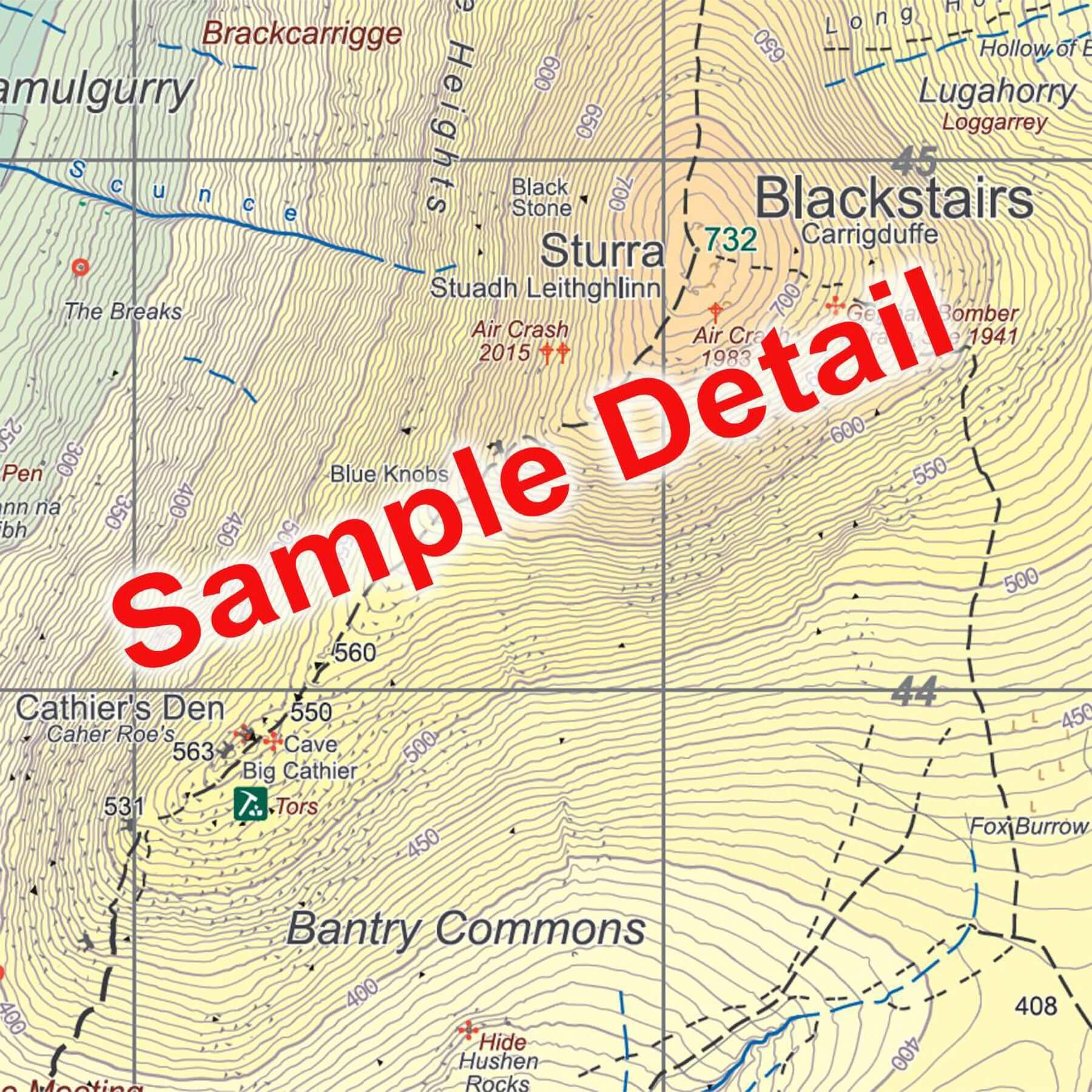 Blackstairs & Mount Leinster Waterproof Map - Image 2