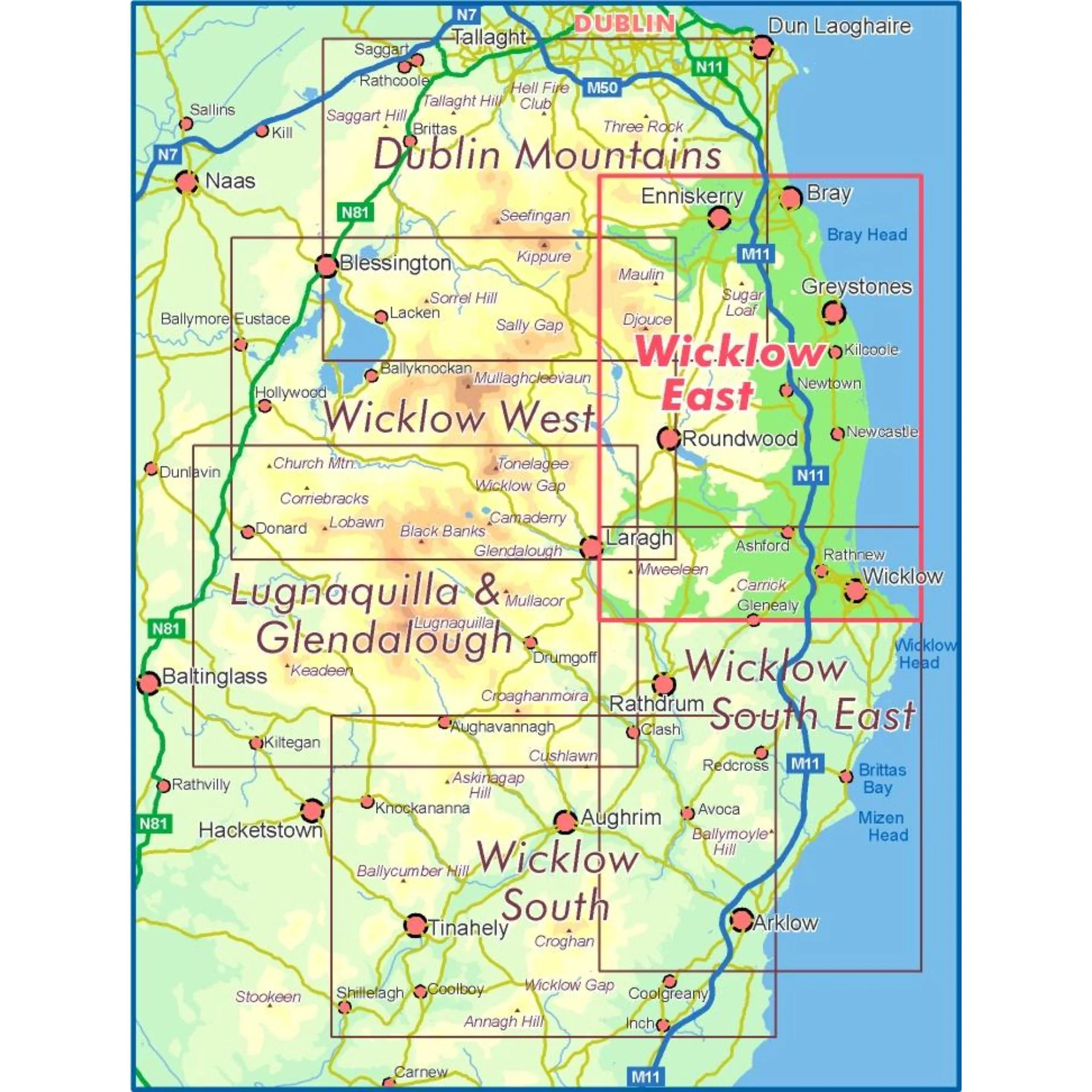 Wicklow East Waterproof Map - Image 2