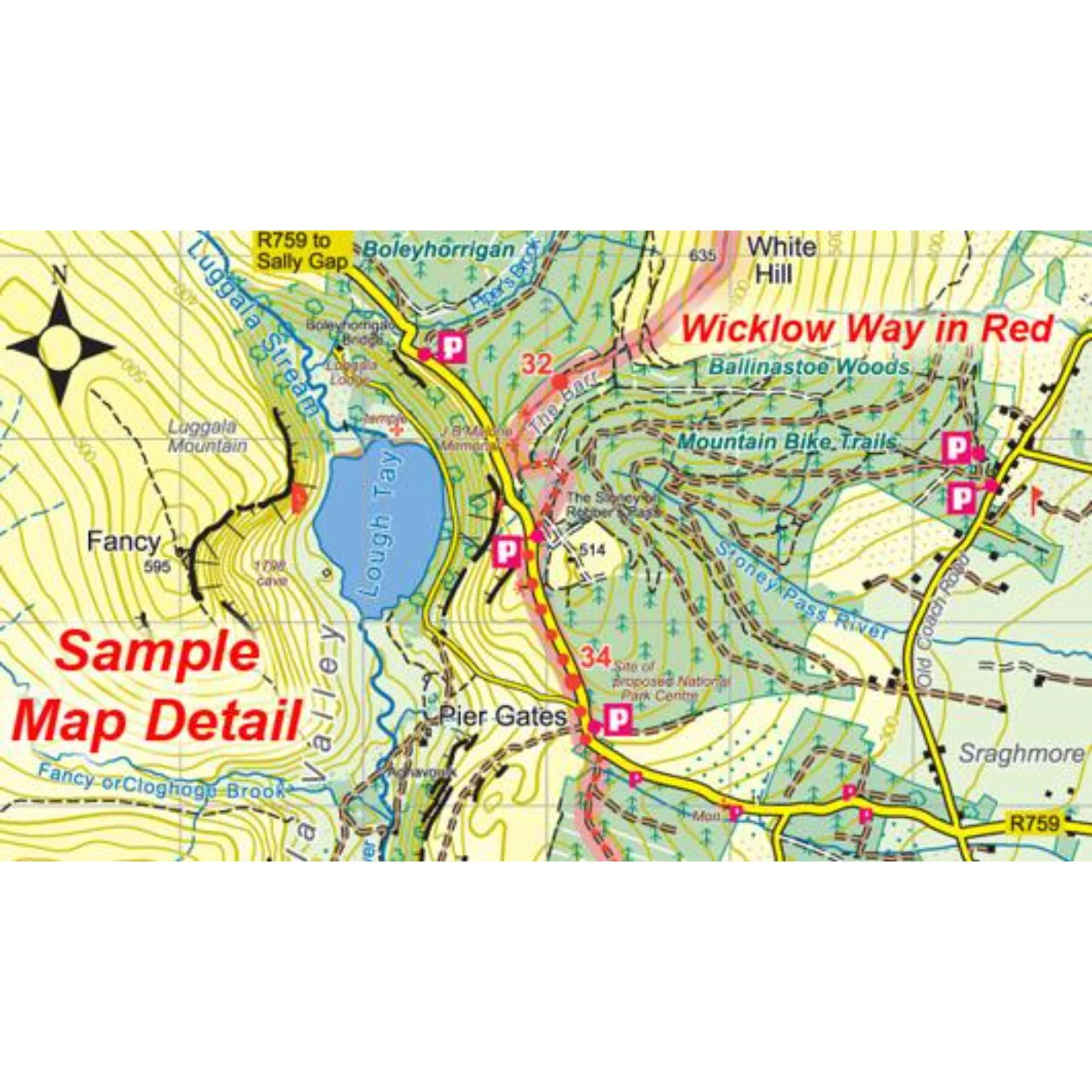 Wicklow Way Clonegal to Marlay Park Dublin Map Guide - Image 2