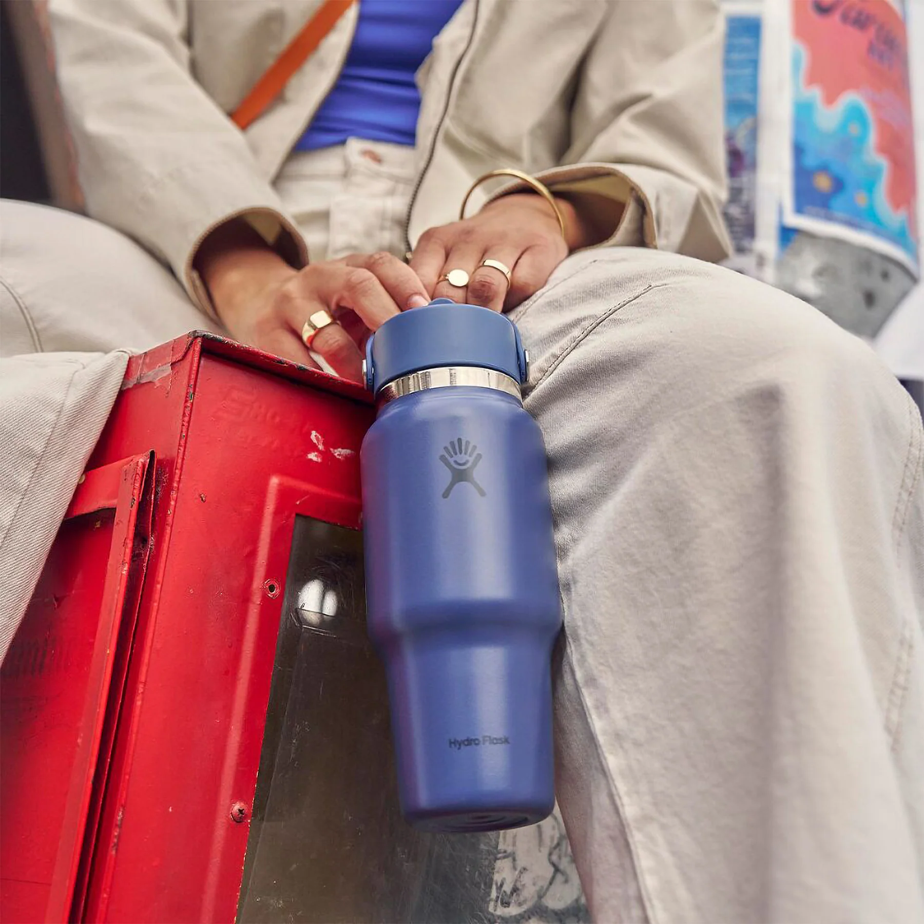 24oz (710 ml) Travel Bottle with Flex Straw Cap - Image 23
