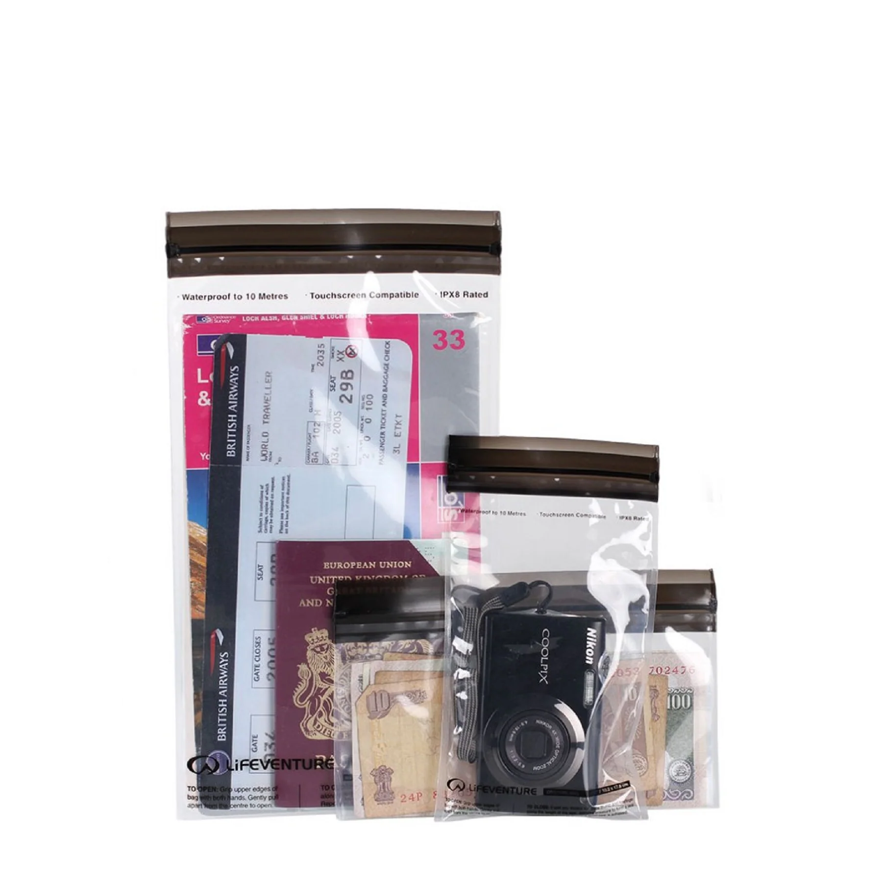 Lifeventure DriStore LocTop Bags, For Valuables