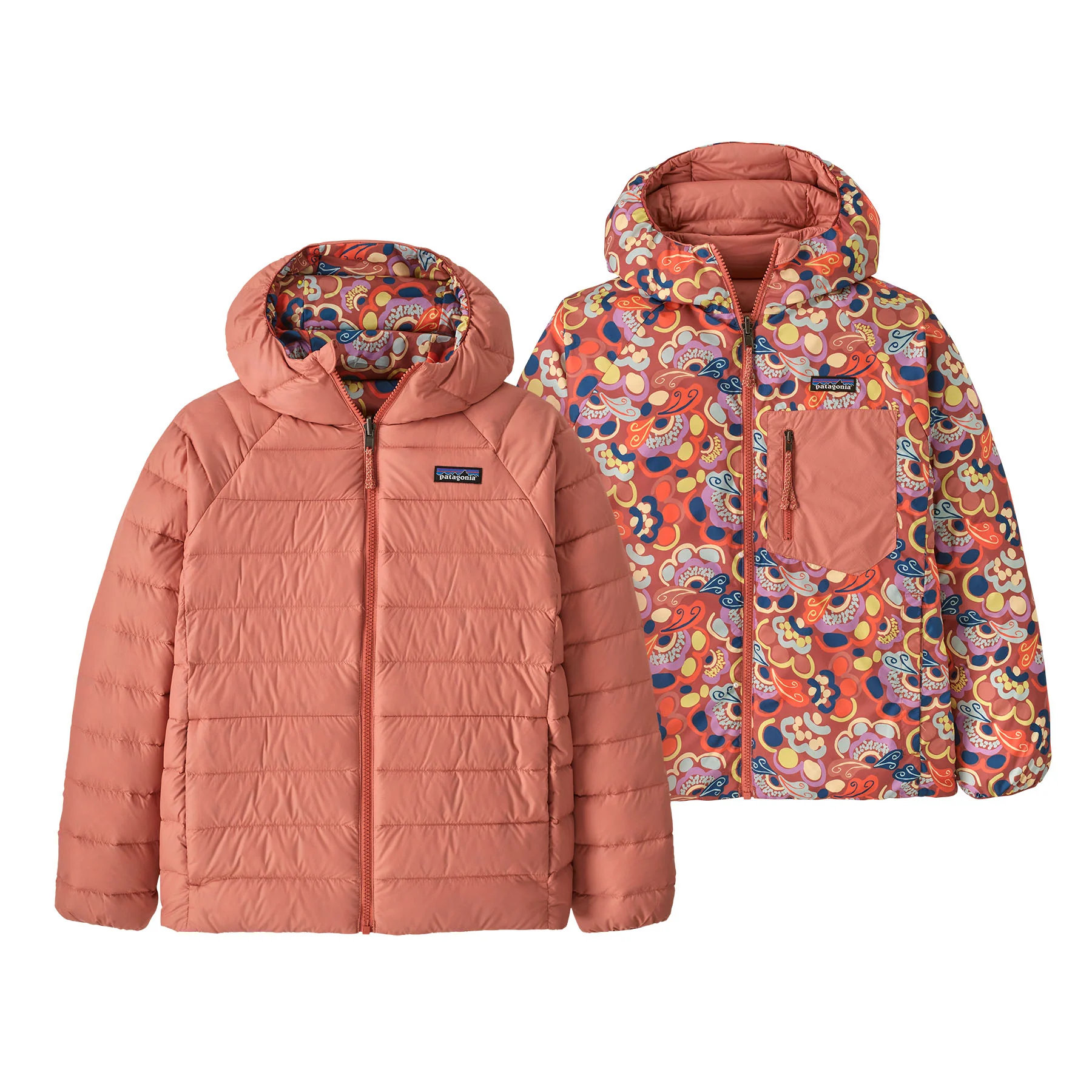 Kids' Reversible Down Sweater Hooded Jacket - Image 5