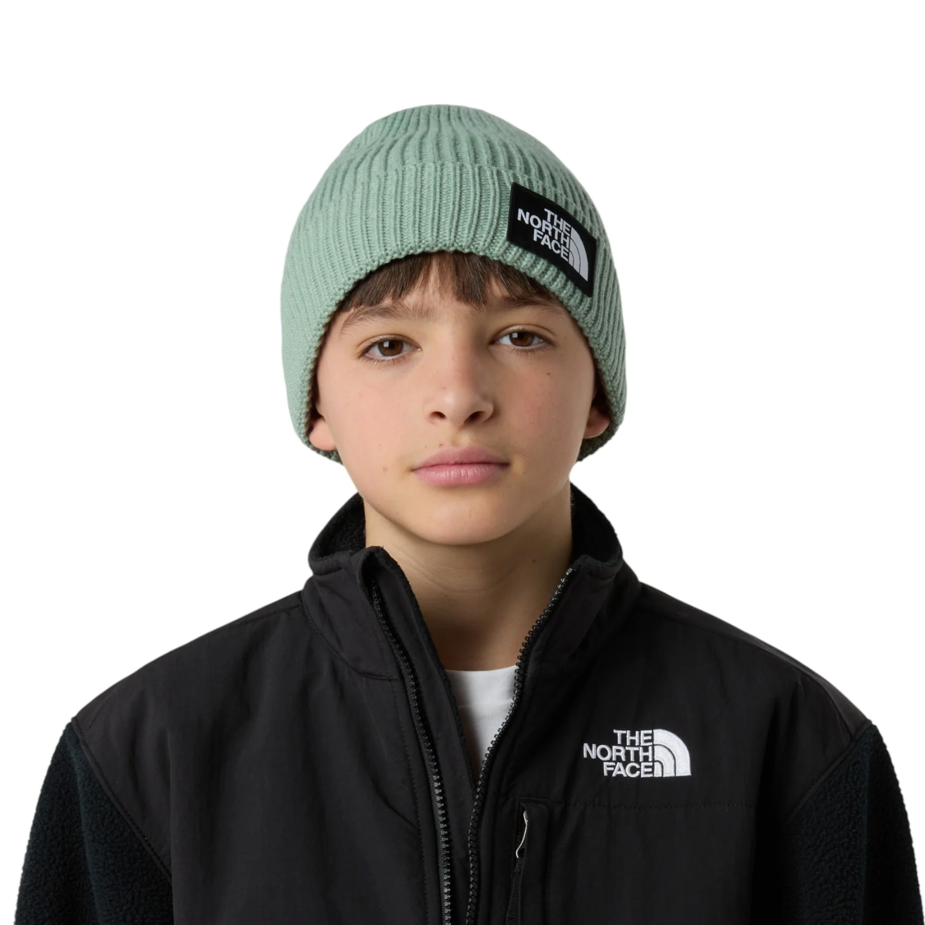 Kids' TNF Logo Box Cuffed Beanie - Image 2