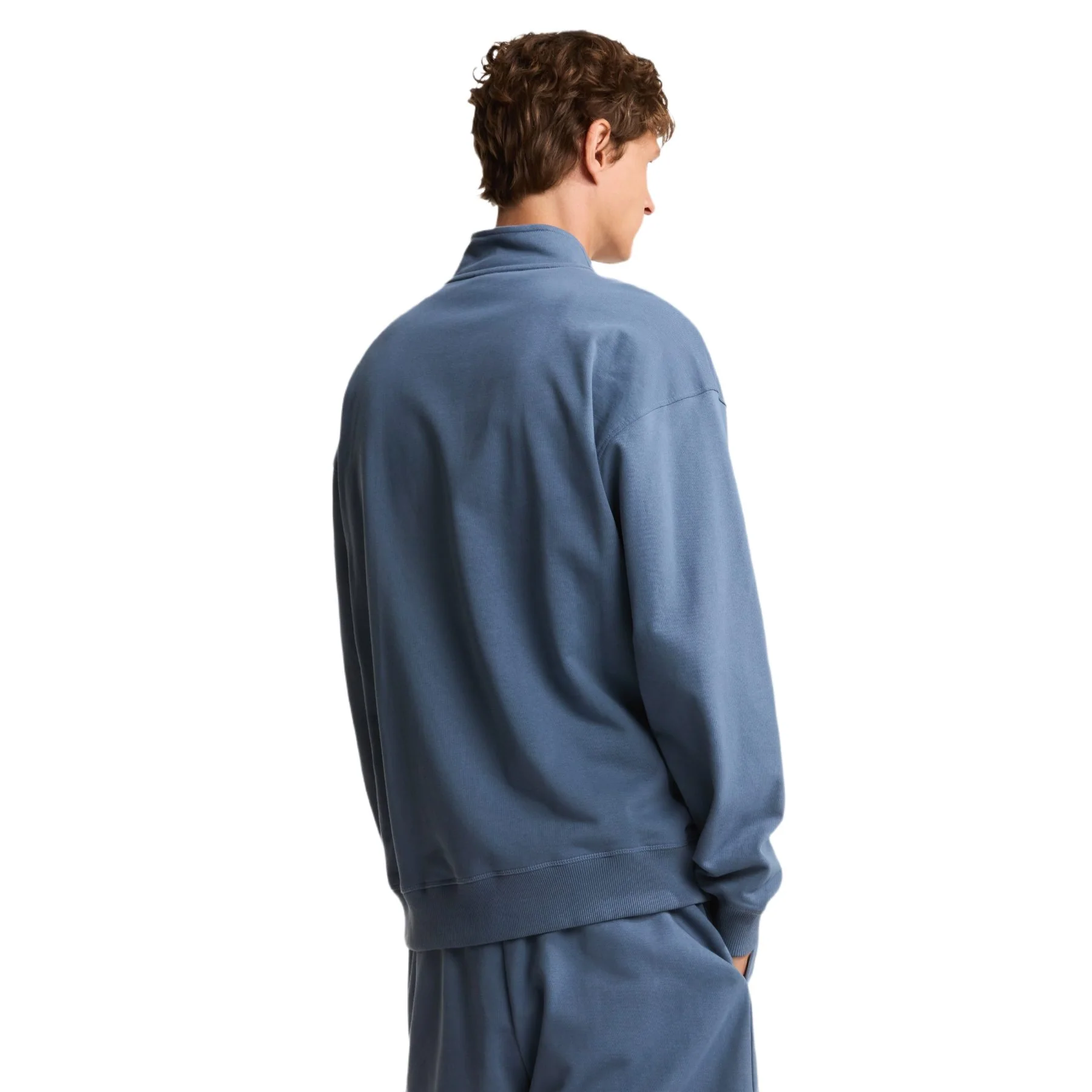 Unisex Essential Light Relaxed 1/4 Zip Crew Sweatshirt - Image 2