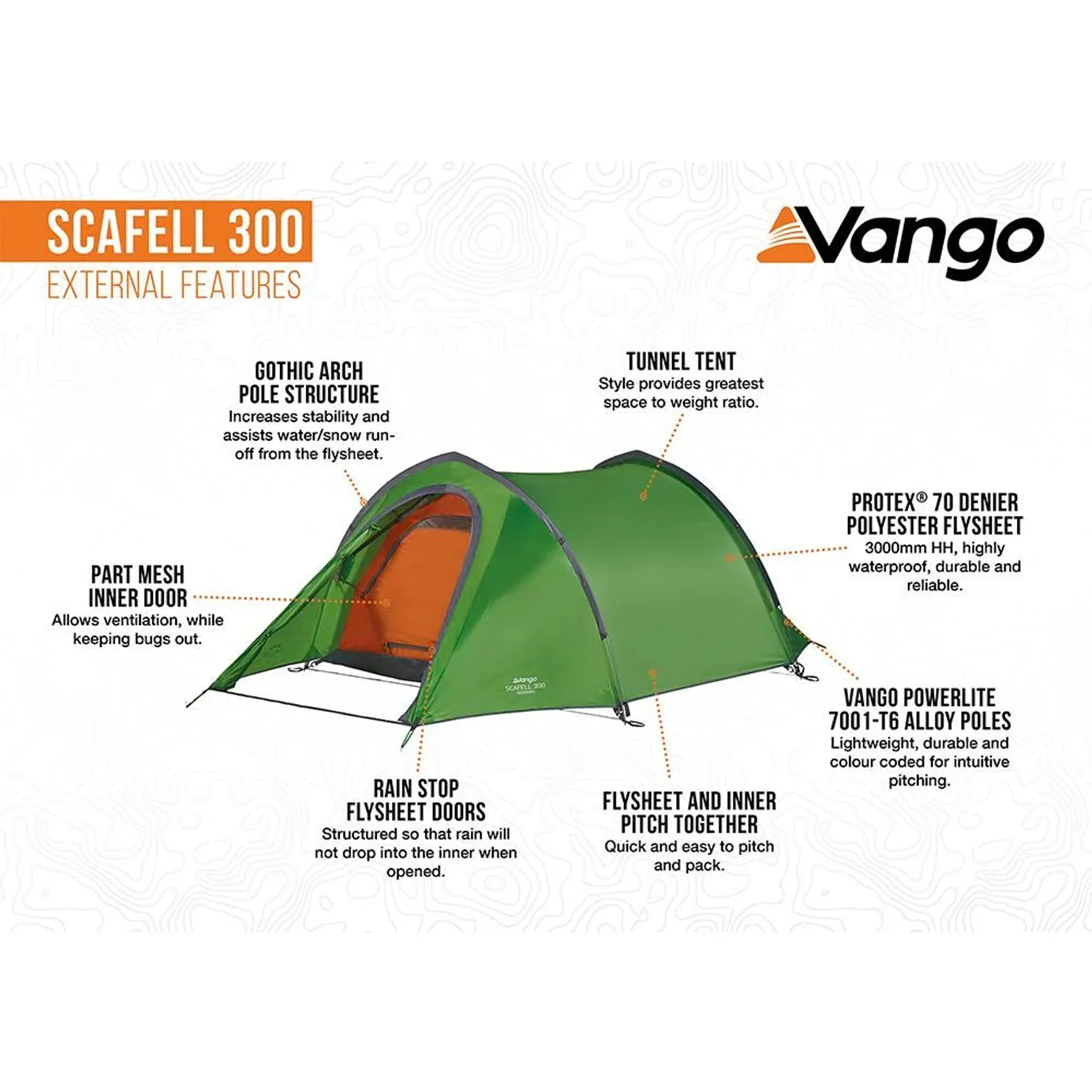 Scafell 300 3-Person Adventure Tent - Image 3
