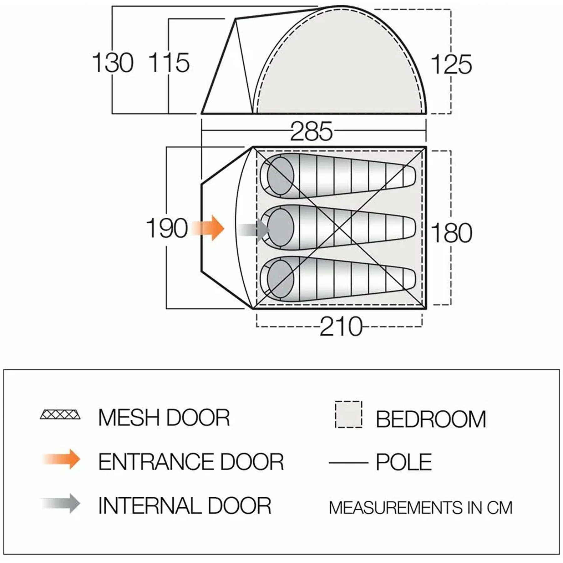 Tay 300 3 Person Adventure Tent - Image 11