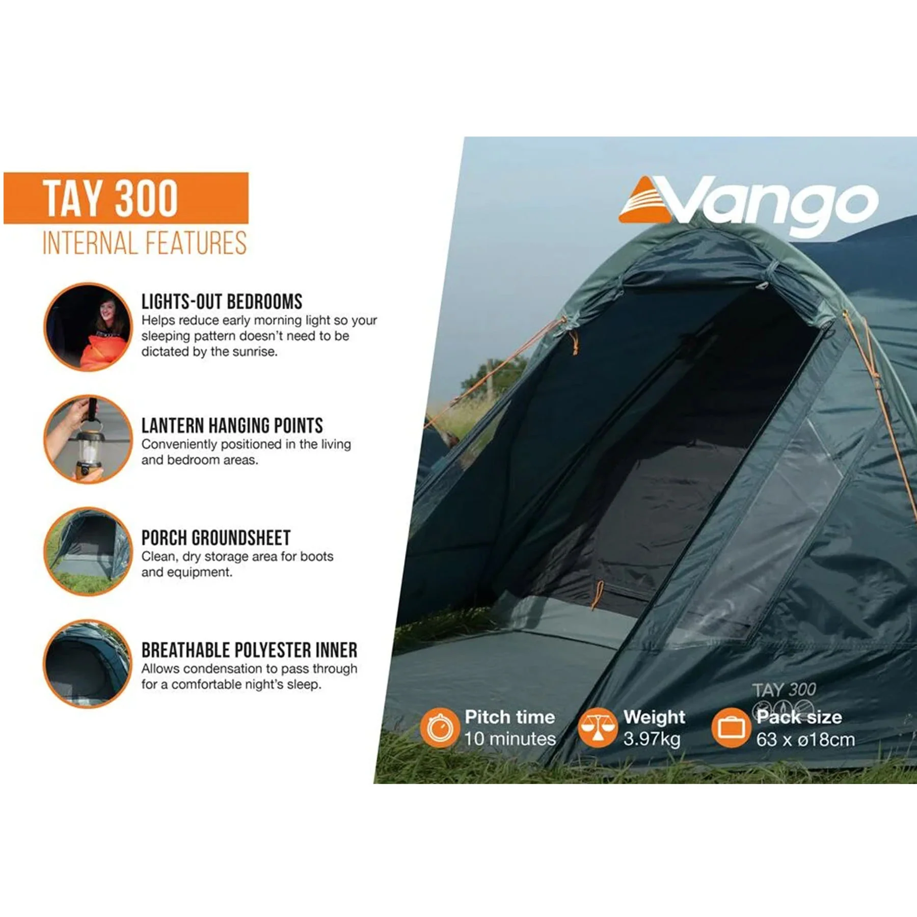 Tay 300 3 Person Adventure Tent - Image 13