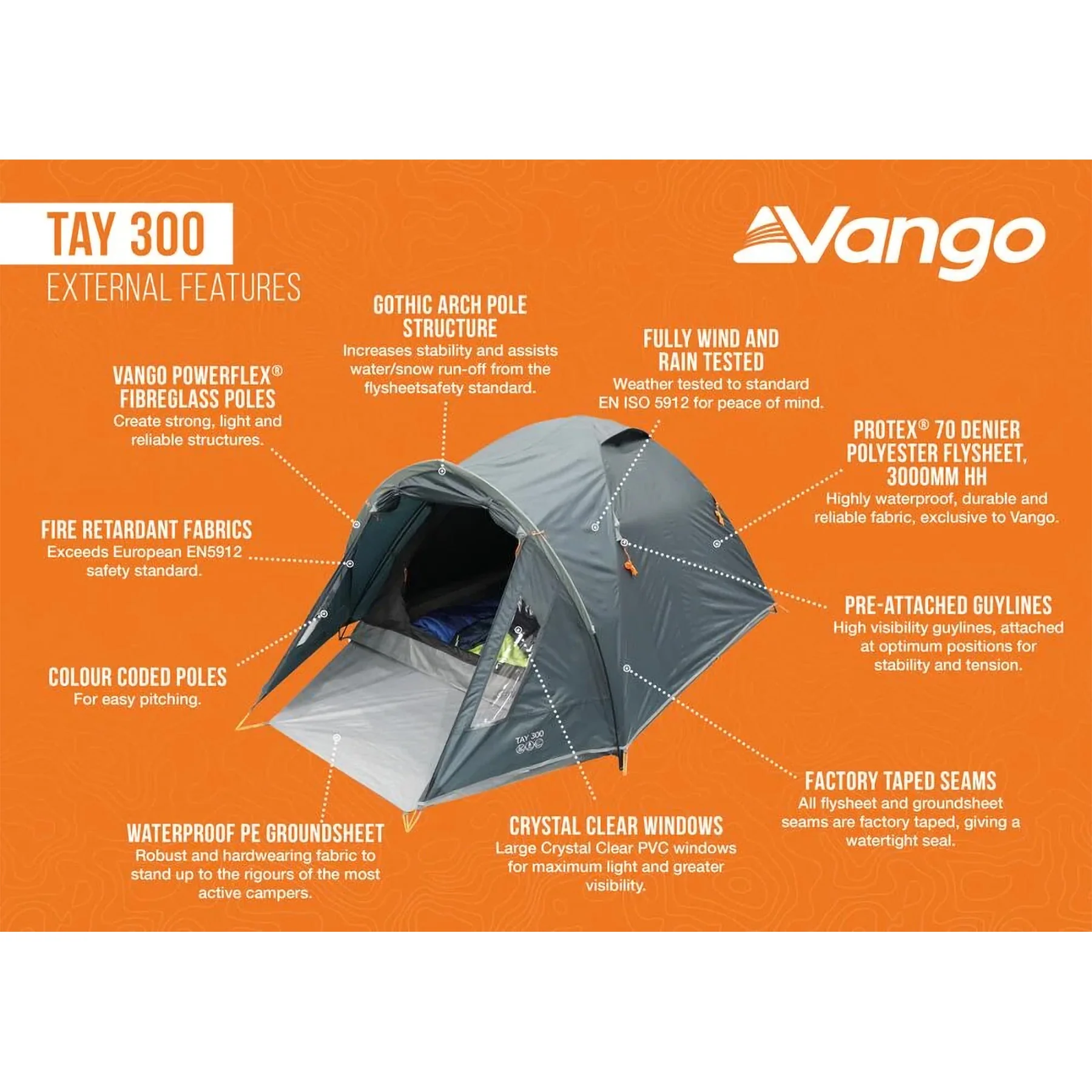 Tay 300 3 Person Adventure Tent - Image 3